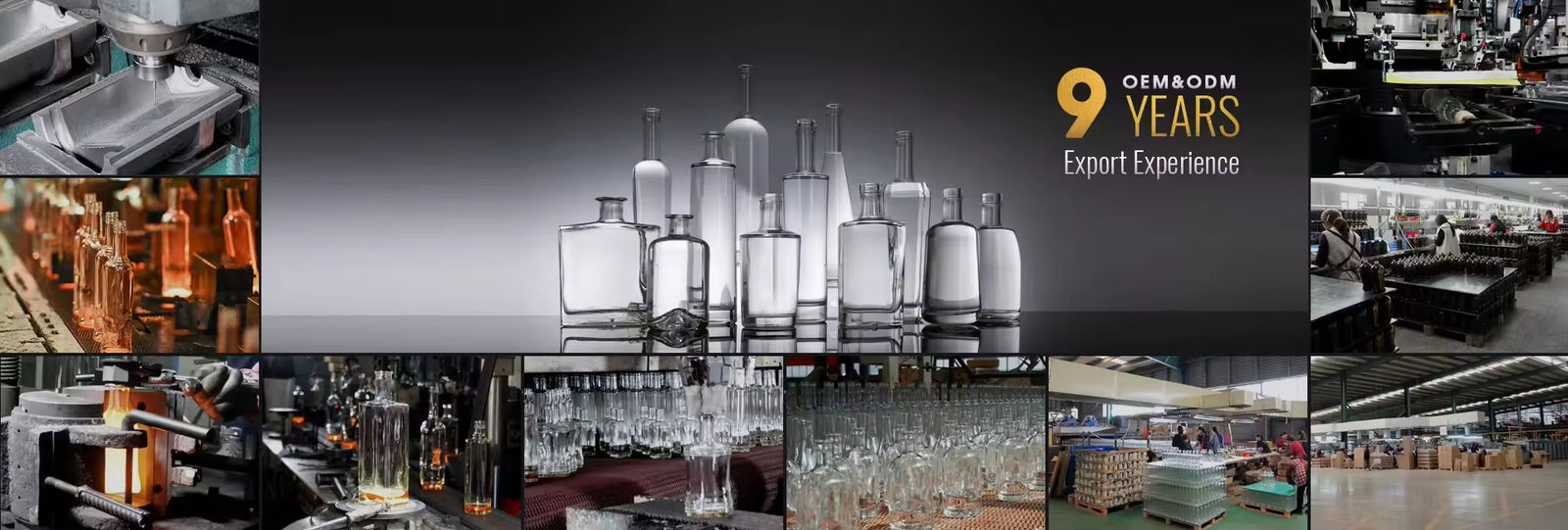 Flasche aus Weinglas