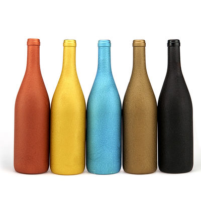 Custom Matte Farbe Glas Weinflasche 750ml 50cl 75cl für rundes Eis Vodka Likör