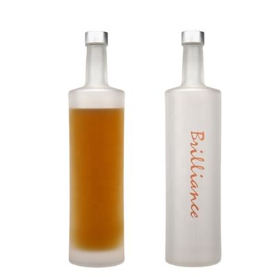 750 ml Langhalsflasche Blaufarbenes lackiertes Glas Alkohol Whisky Wodka Flasche für Getränke