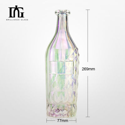 Runde Flasche aus Glas mit Kork, akzeptables Kundenlogo