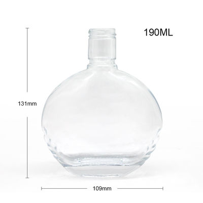 Custom Frosted Printing Glasflasche für Super Flint Gin Wodka Rum Whisky Brandy 750ml