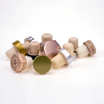 Customized Shape Holz- und Gummi-Weinkappen OEM/ODM für Flaschenverschlussstecker