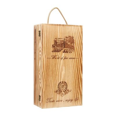 Einfach Leder Rotwein Set Flasche Verpackung Papierbox für benutzerdefinierte Holz Wein Geschenkbox