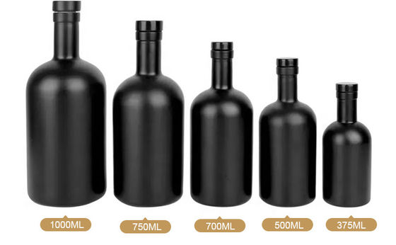 Durchsichtige Flasche mit ovaler Form 100 ml 250 ml 500 ml 700 ml 750 ml leere Weinflasche mit Korken