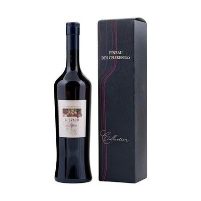 Einzelflasche PU-Leder-Holzkiste für Rotwein Whisky Wodka Gin Rum Verpackung