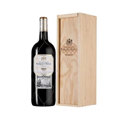 Einzelflasche PU-Leder-Holzkiste für Rotwein Whisky Wodka Gin Rum Verpackung