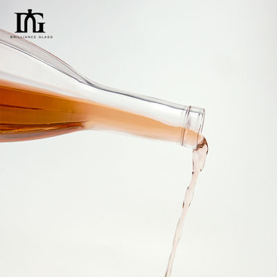 Glaskragen 375ml 500ml 700ml 750ml Super Flint Whisky und Wodka Spirit Gin Glasflasche Korkkappe