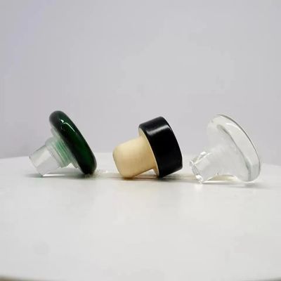 Customized Größe Aluminiumglas T-Form Kappe mit Polymer Stopper und Holzmalerei