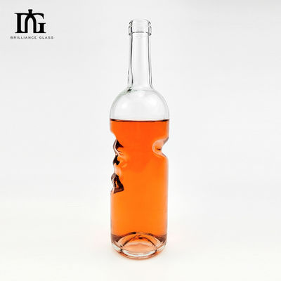 750 ml klare leere Glasflasche für Brandy und Liköre