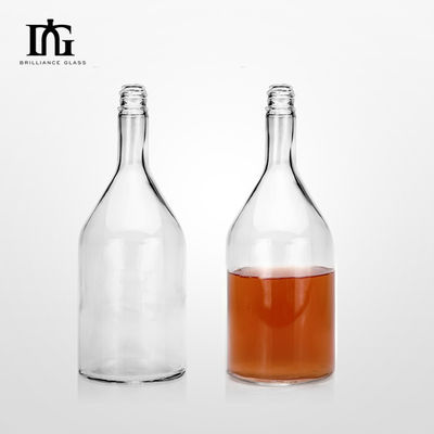 Custom Luxury Gin Whiskey Vodka 1.75L klare Glasflasche mit Schraubkappe und Gravierungen