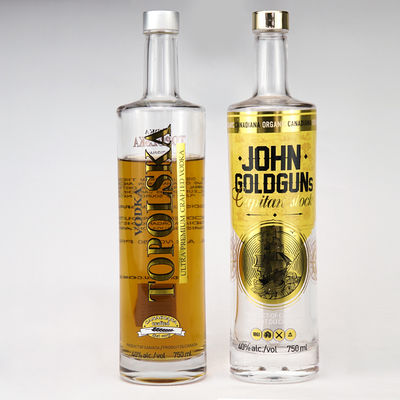 750 ml 700 ml Chicago Style Glas Weinflasche mit Holzkorkkappe und individuellem Logo