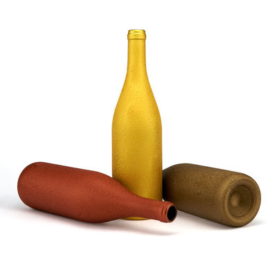 Custom Matte Farbe Glas Weinflasche 750ml 50cl 75cl für rundes Eis Vodka Likör