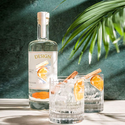 Gläserne Basis 500 ml 700 ml 750 ml 1 Liter Gin Flasche für Alkohol