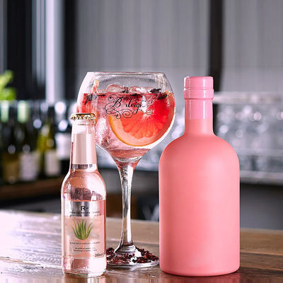 Glaskragen Klar Nordische Flasche für Wodka Alkohol Gin Rum Tequila Whiskey Brandy Spirit