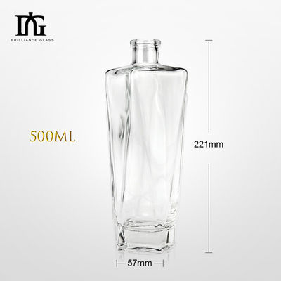 700 ml eigene, quadratische Super-Flint-Glas-Flasche für Whisky, Wodka und Tequila
