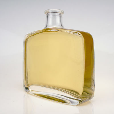 High Flint Square Clear 500 ml Glas Wodka Gin Rum Tequila Flasche für OEM/ODM