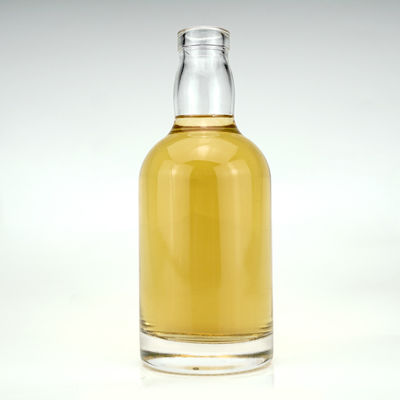 Customized Logo Form Verschlüsse 750ml leere einzigartige Glasflasche für Alkohol mit Kappe