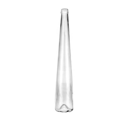 Akzeptables Kundenlogo Langhals Wodka Glasflasche 300 ml 500 ml aus Kristallglas