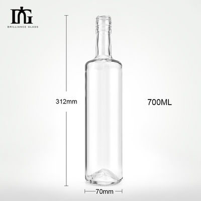 Custom Form 700 ml 750 ml 1000 ml Glaskörper Wodka Likör Gin Leere Whisky Flasche für Sie