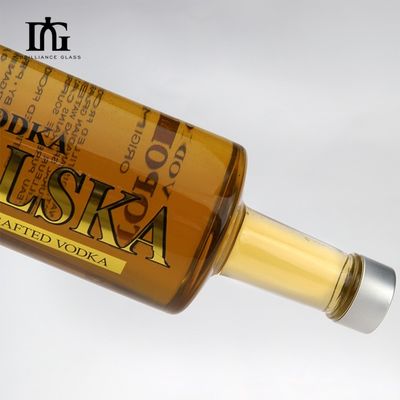 750 ml Langhalsflasche Blaufarbenes lackiertes Glas Alkohol Whisky Wodka Flasche für Getränke