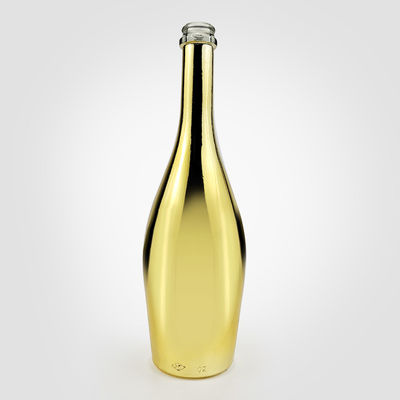 Glasflasche mit Tränentropfengravierung und Goldelektroplattierung 500 ml/700 ml/750 ml Kapazität
