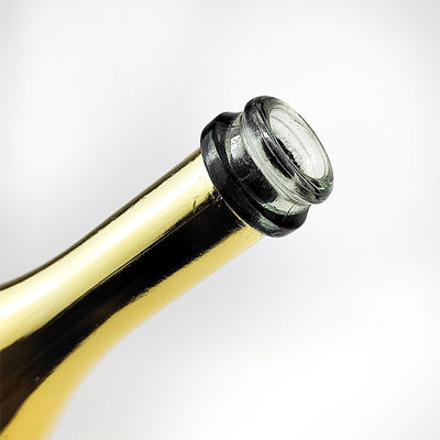 Glasflasche mit Tränentropfengravierung und Goldelektroplattierung 500 ml/700 ml/750 ml Kapazität