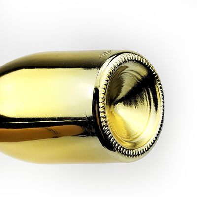 Glasflasche mit Tränentropfengravierung und Goldelektroplattierung 500 ml/700 ml/750 ml Kapazität