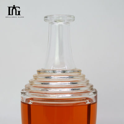 Einzigartige Glasflasche für Rum, Whisky, Wodka und Kork