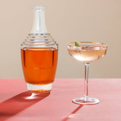 Einzigartige Glasflasche für Rum, Whisky, Wodka und Kork