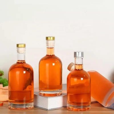 Korkschraube mit beiden Kappen Glasflasche für Wodka Whisky 750 ml 500 ml 375 ml Miniatur