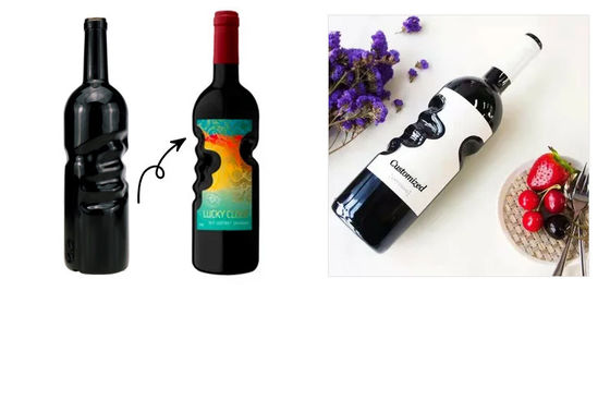 Matte Dunkelglas-Wodka-Flasche für Spirituosen und Wein