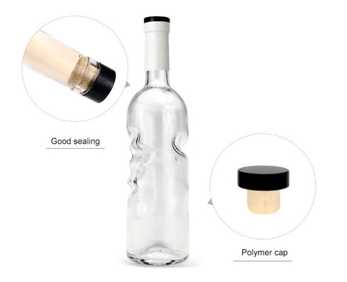 Matte Dunkelglas-Wodka-Flasche für Spirituosen und Wein