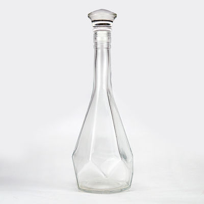 Wodka 500 ml Blauglas Whisky Spirituosenflasche mit Korken und Schraubhaube
