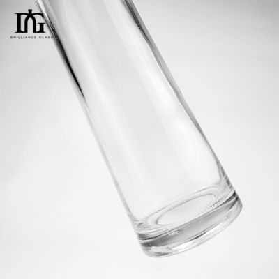 500 ml klare Gin-Wodka-Eiswein-Glasflasche mit Korkschraubkappe und Glasgrundmaterial