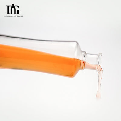 500 ml klare Gin-Wodka-Eiswein-Glasflasche mit Korkschraubkappe und Glasgrundmaterial