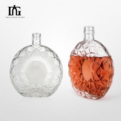 700 ml Kapazität Korken Schraube Beide klare Glasflasche für Wodka Whiskey Brandy Rum