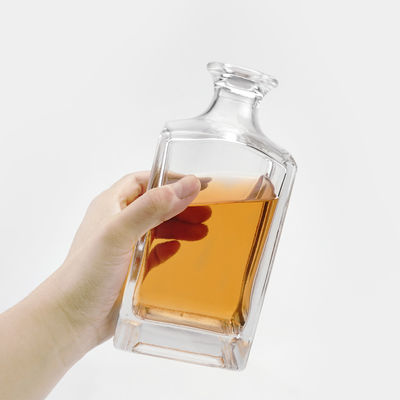 Kappe Korkenschraube Beide 750 ml Quadratform Glas Gin Whiskey Liquor Flasche für die Apotheke
