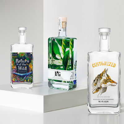 Spezielle Verpackung Nachfüllglas Leere 500 ml Parfümflasche mit Gravur und Farbe