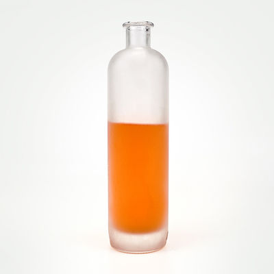 Gravierter Gin Super Flint Wodka Glasflasche Frosted Screen Printing für Getränke