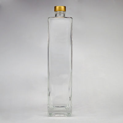 700 ml Quadrat Aluminium-Schraube Korken Dicke Unterseite Wodka Brandy Rum Gin Spirituosen Glasflasche