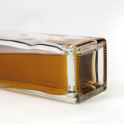 700 ml Quadrat Aluminium-Schraube Korken Dicke Unterseite Wodka Brandy Rum Gin Spirituosen Glasflasche