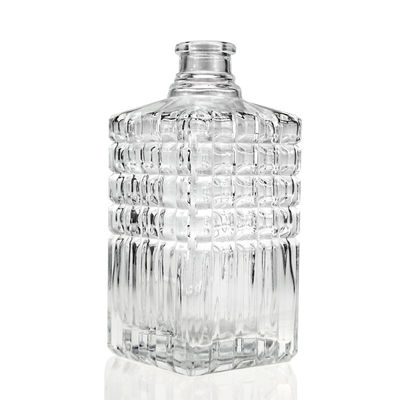 OEM/ODM akzeptable Quadrat 500 ml umweltfreundliche Glasflasche für Whisky und Schönheit