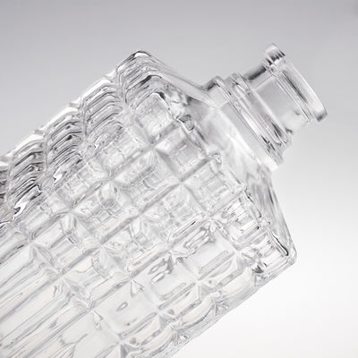 OEM/ODM akzeptable Quadrat 500 ml umweltfreundliche Glasflasche für Whisky und Schönheit