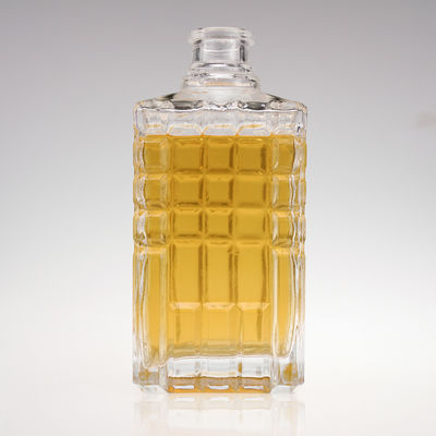 OEM/ODM akzeptable Quadrat 500 ml umweltfreundliche Glasflasche für Whisky und Schönheit