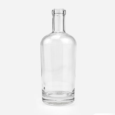 Customized Logo 300ml 500ml 700ml 750ml Glasflasche für Wodka Whisky Liquor Brandy