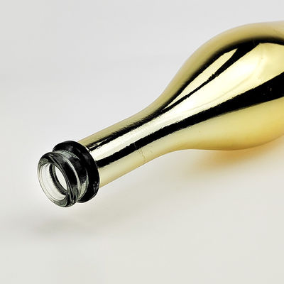 750 ml elektroplattierte Goldfarbene Champagnerglasflasche mit Kork für Getränkeindustrie