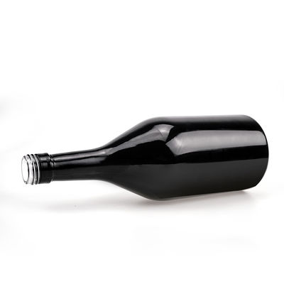 Leere schwarze Flasche für Whisky Wodka 500ml 1,75L Schraubkappe Flasche