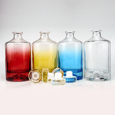 Klares leeres Glas Valcano Boden Wodka Gin Rum Tequila Whisky Brandy Spirituosen Flasche 500 ml 750 ml