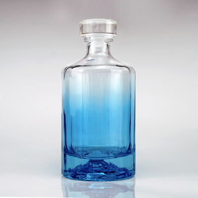 Klares leeres Glas Valcano Boden Wodka Gin Rum Tequila Whisky Brandy Spirituosen Flasche 500 ml 750 ml