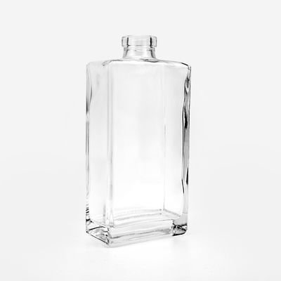500 ml maßgeschneiderte Quadratglasflasche für Gin Whisky Vodka Brandy Korken und Schraubkappe